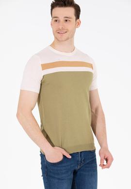 Erkek Haki Bisiklet Yaka Triko Kazak - 50264624025