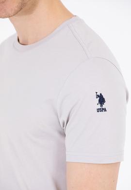 Erkek Gri Basic Bisiklet Yaka Tişört - 50264916040