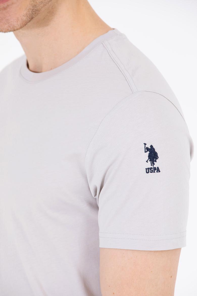 Erkek Gri Basic Bisiklet Yaka Tişört - 50264916040