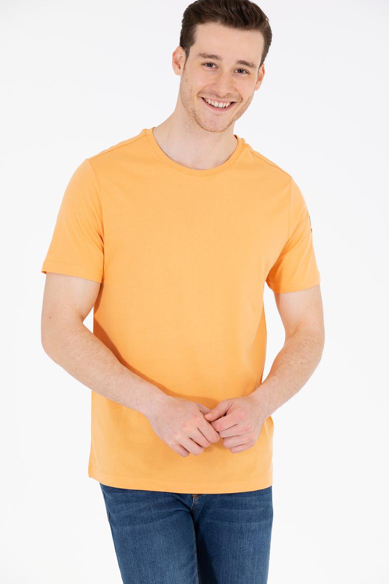 Erkek Kavun Basic Bisiklet Yaka Tişört - 50264916138