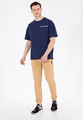 Erkek Lacivert Oversize Bisiklet Yaka Tişört - 50264919021