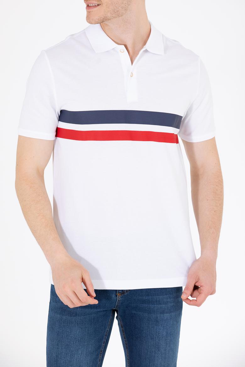 Erkek Beyaz Polo Yaka Tişört - 50264947050