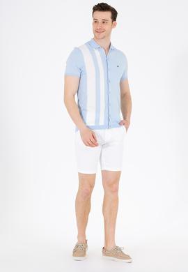 Erkek Beyaz Dokuma Şort - 50266070012