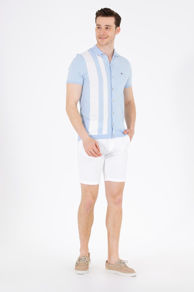 Erkek Beyaz Dokuma Şort - 50266070012