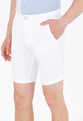 Erkek Beyaz Dokuma Şort - 50266070012