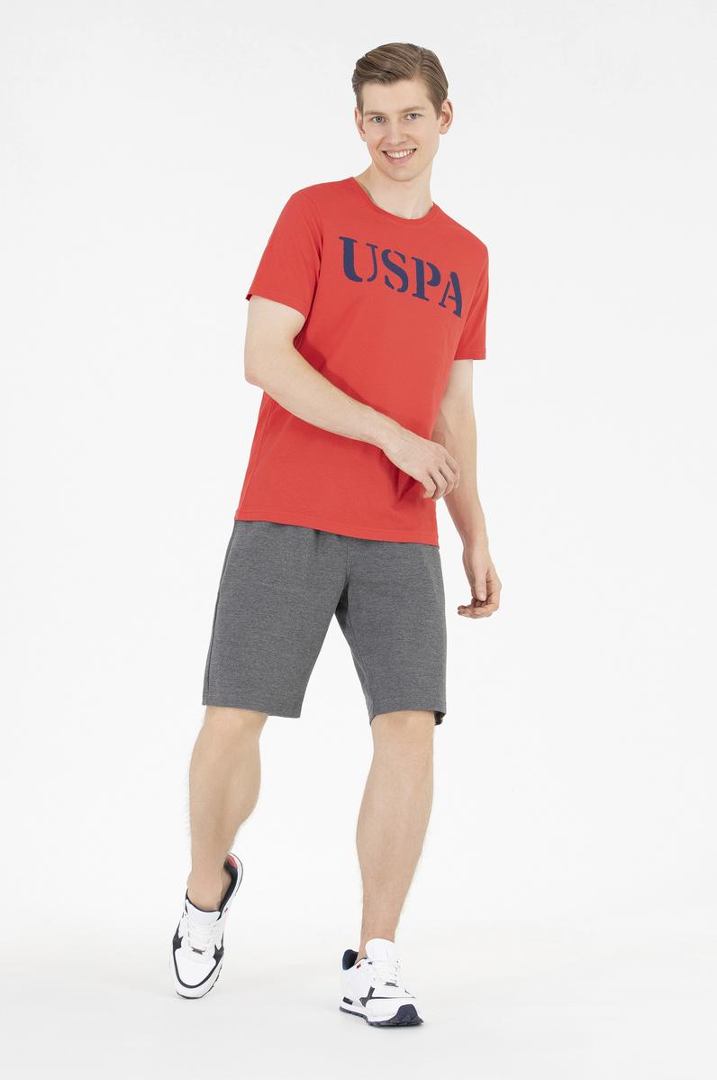 Erkek Kırmızı Basic Bisiklet Yaka Tişört