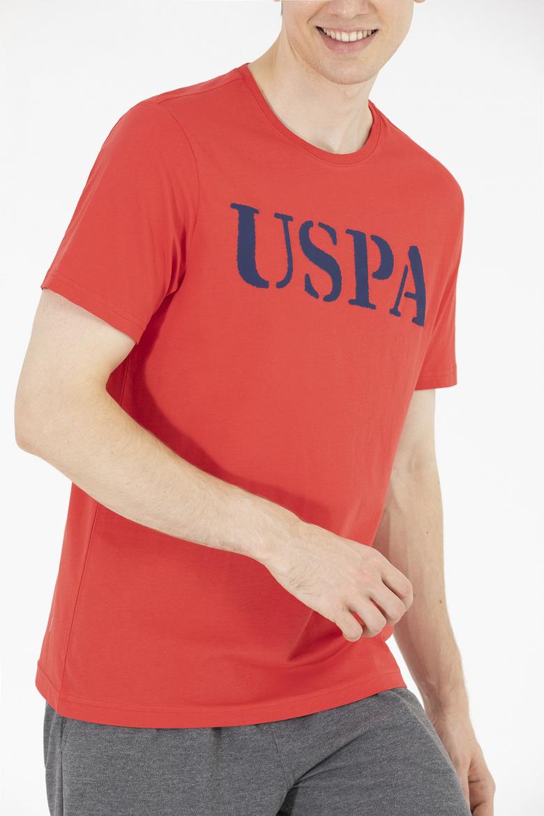 Erkek Kırmızı Basic Bisiklet Yaka Tişört - 50262976152