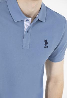 Erkek İndigo Basic Polo Yaka Tişört - 50263236037