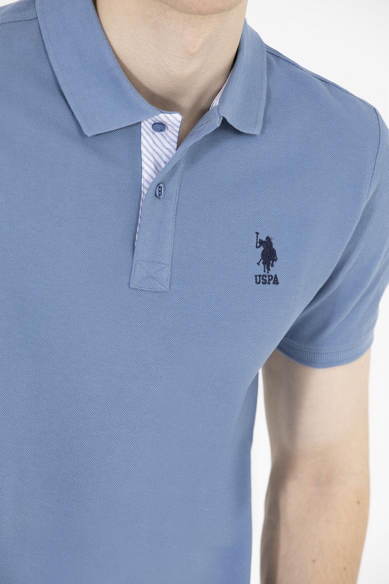 Erkek İndigo Basic Polo Yaka Tişört - 50263236037