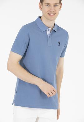 Erkek İndigo Basic Polo Yaka Tişört - 50263236037