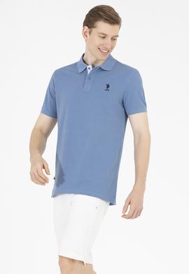 Erkek İndigo Basic Polo Yaka Tişört - 50263236037