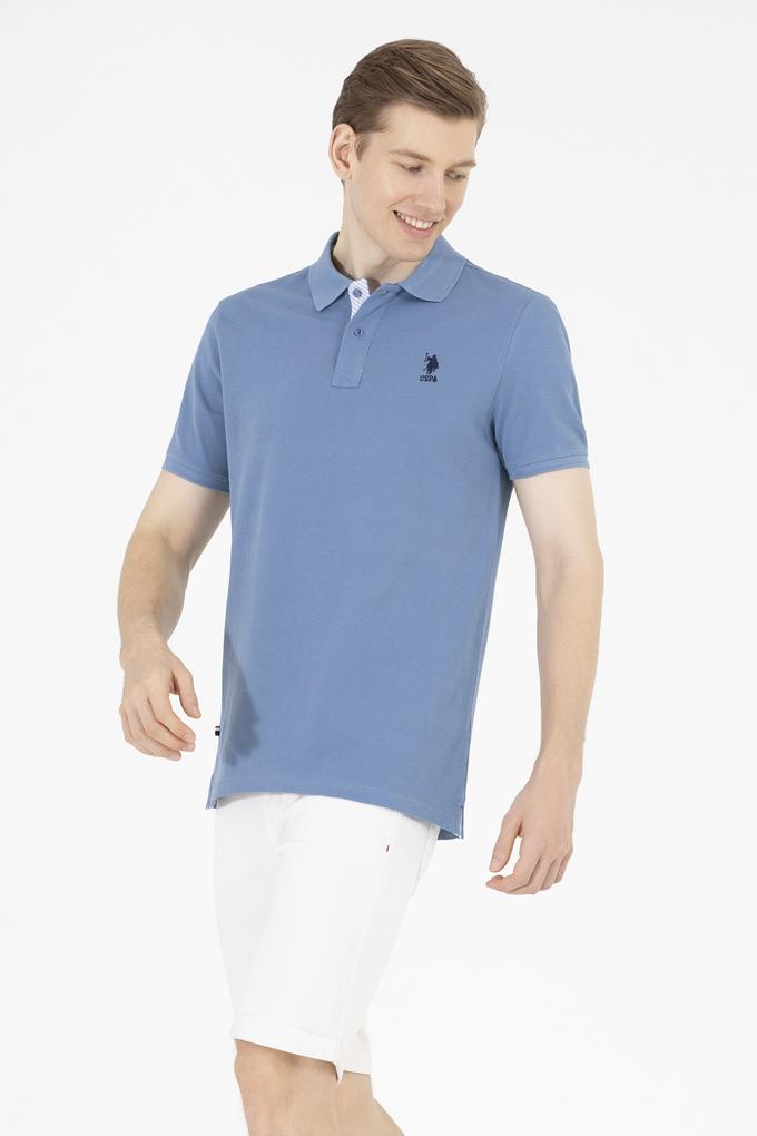 Erkek İndigo Basic Polo Yaka Tişört