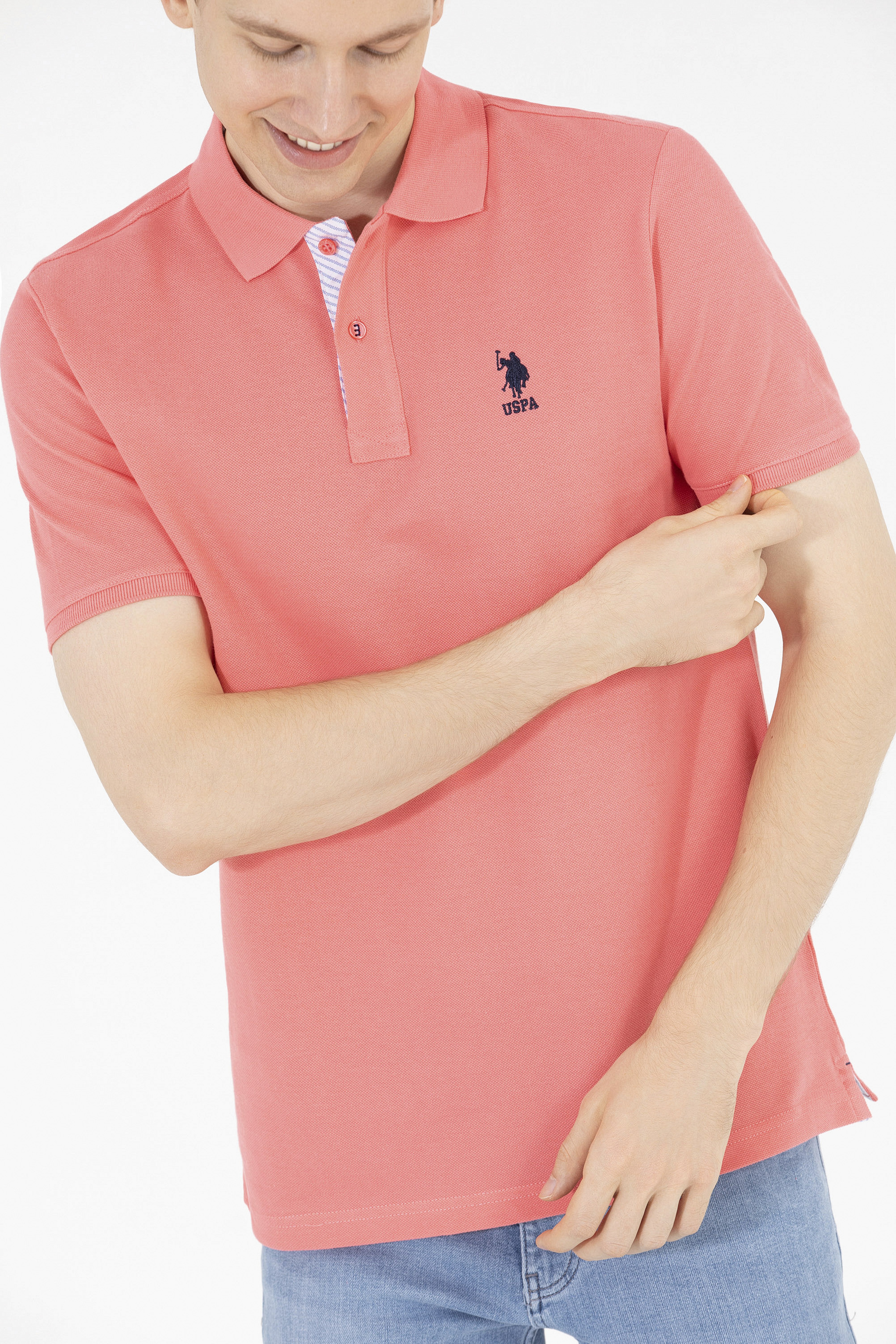 Erkek Nar Çiçeği Basic Polo Yaka Tişört