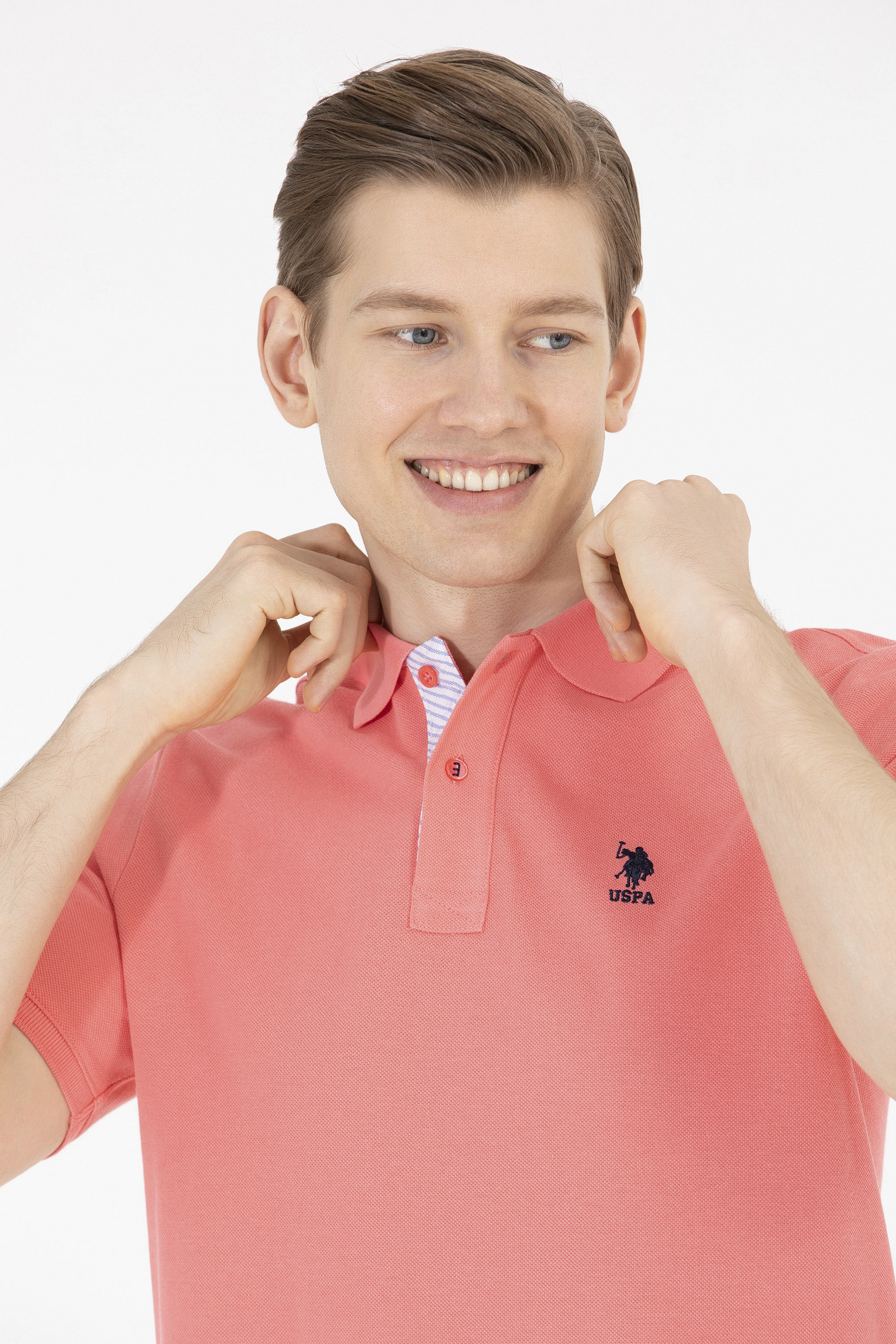 Erkek Nar Çiçeği Basic Polo Yaka Tişört