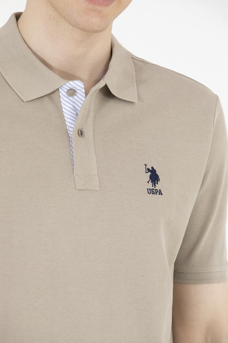 Erkek Haki Basic Polo Yaka Tişört - 50263236180