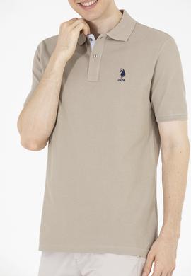Erkek Haki Basic Polo Yaka Tişört - 50263236180