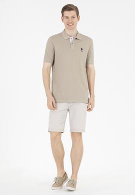 Erkek Haki Basic Polo Yaka Tişört - 50263236180