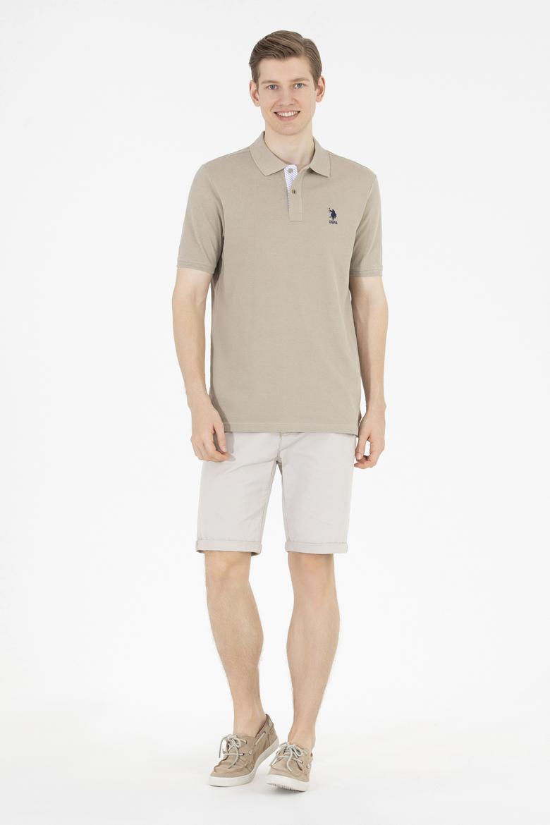 Erkek Haki Basic Polo Yaka Tişört - 50263236180