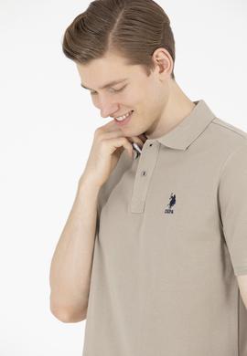 Erkek Haki Basic Polo Yaka Tişört - 50263236180