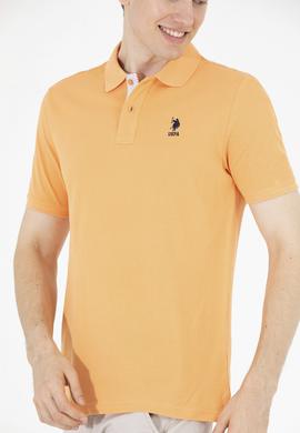 Erkek Turuncu Basic Polo Yaka Tişört - 50263236181