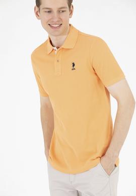 Erkek Turuncu Basic Polo Yaka Tişört - 50263236181