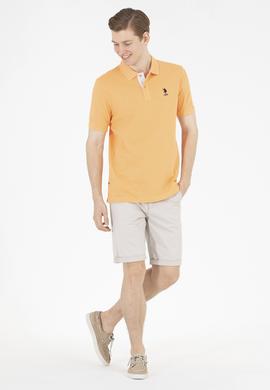 Erkek Turuncu Basic Polo Yaka Tişört - 50263236181