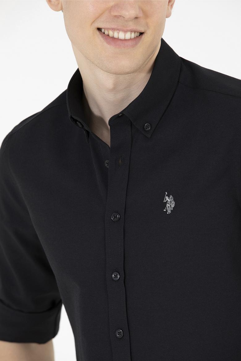 Erkek Siyah Uzun Kollu Basic Gömlek - 50265664019