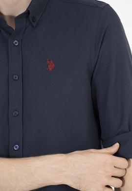 Erkek Lacivert Uzun Kollu Basic Gömlek - 50265664030