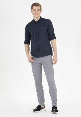 Erkek Lacivert Uzun Kollu Basic Gömlek - 50265664030