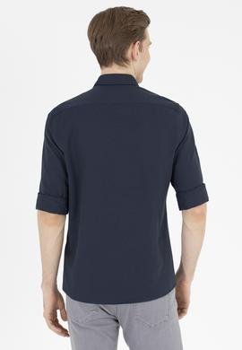 Erkek Lacivert Uzun Kollu Basic Gömlek - 50265664030