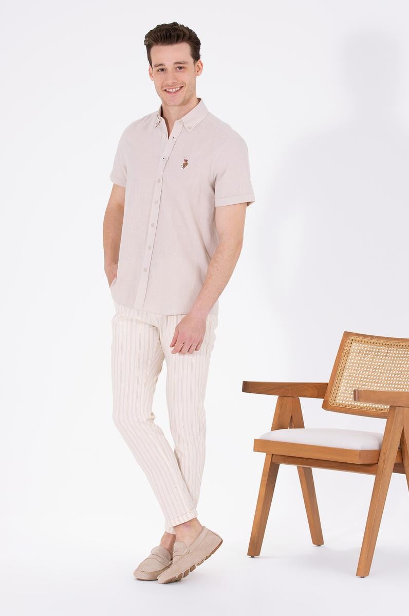 Erkek Kum Kanvas Pantolon