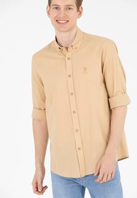 Erkek Camel Uzun Kollu Gömlek - 50269859004