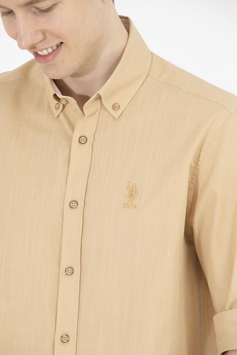 Erkek Camel Uzun Kollu Gömlek - 50269859004