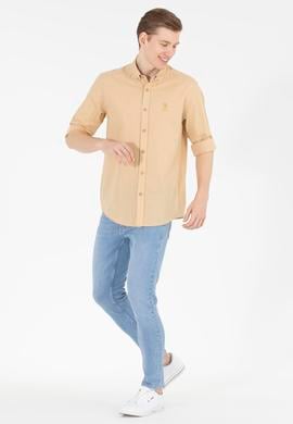 Erkek Camel Uzun Kollu Gömlek - 50269859004