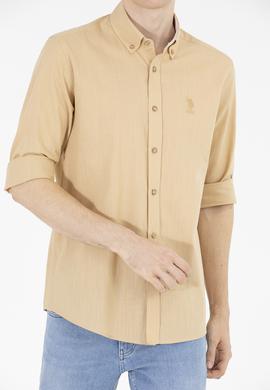 Erkek Camel Uzun Kollu Gömlek - 50269859004