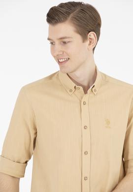 Erkek Camel Uzun Kollu Gömlek - 50269859004