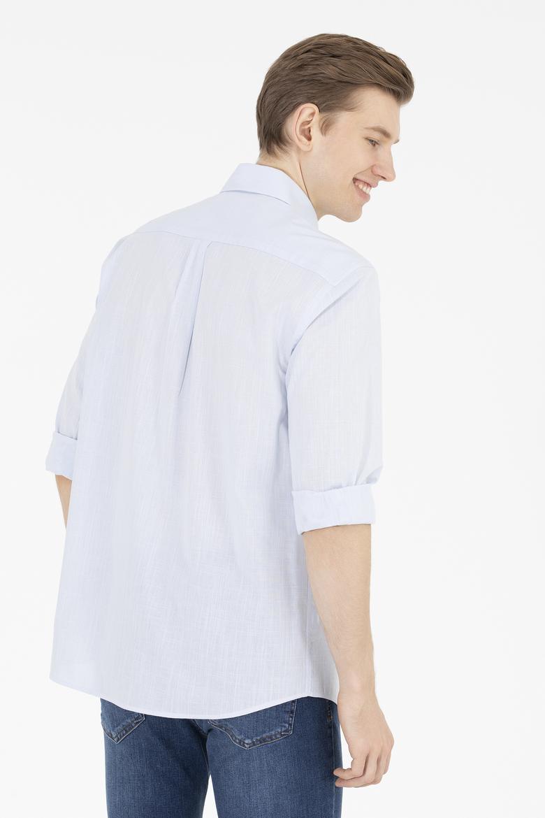 Erkek Mavi Uzun Kollu Gömlek - 50269859012