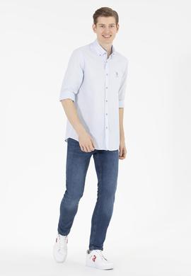 Erkek Mavi Uzun Kollu Gömlek - 50269859012