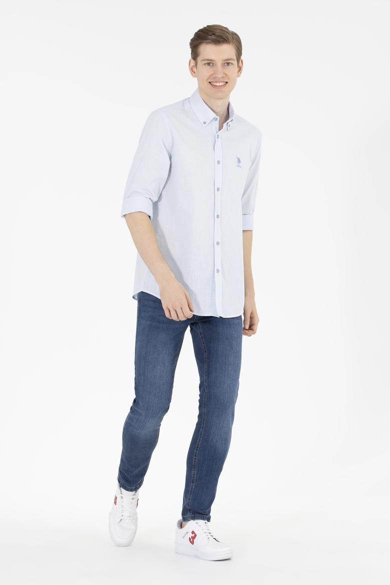 Erkek Mavi Uzun Kollu Gömlek - 50269859012