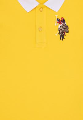 Erkek Çocuk Koyu Sarı Basic Polo Yaka Tişört - 50263006064