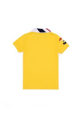 Erkek Çocuk Koyu Sarı Basic Polo Yaka Tişört - 50263006064