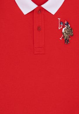 Erkek Çocuk Kırmızı Basic Polo Yaka Tişört - 50263006192