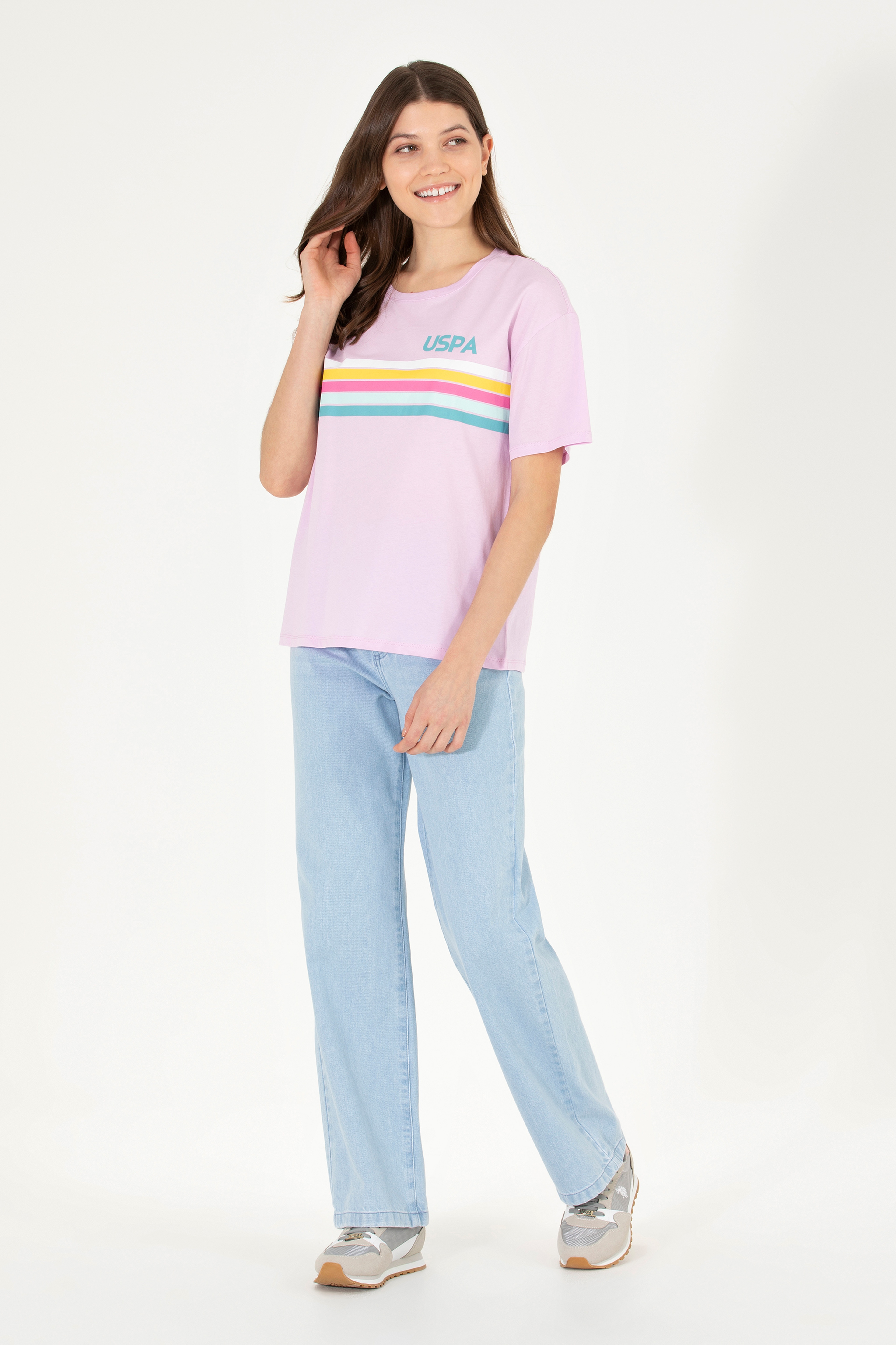 Kadın Açık Mavi High Waist Fit Jean Pantolon - Image 1