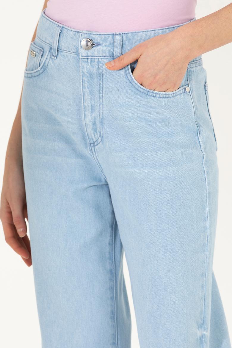 Kadın Açık Mavi High Waist Fit Jean Pantolon - 50263788006