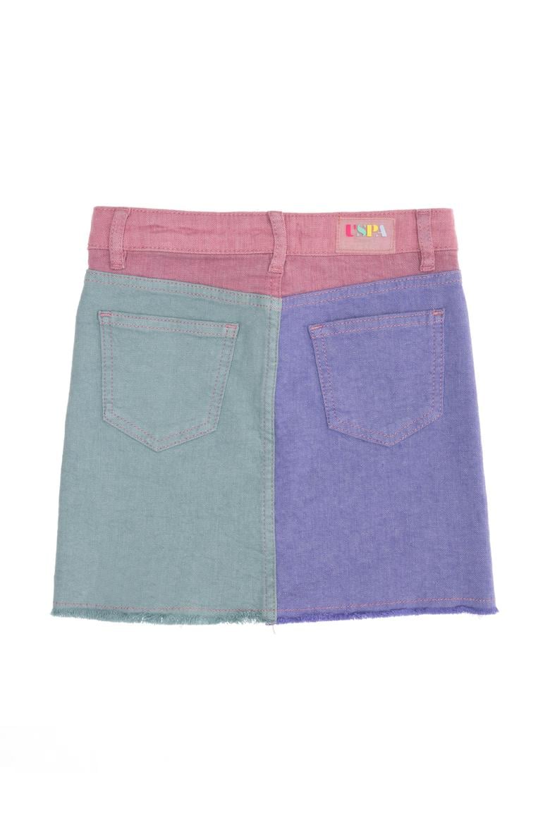 Kız Çocuk Pembe Jean Etek - 50263975008