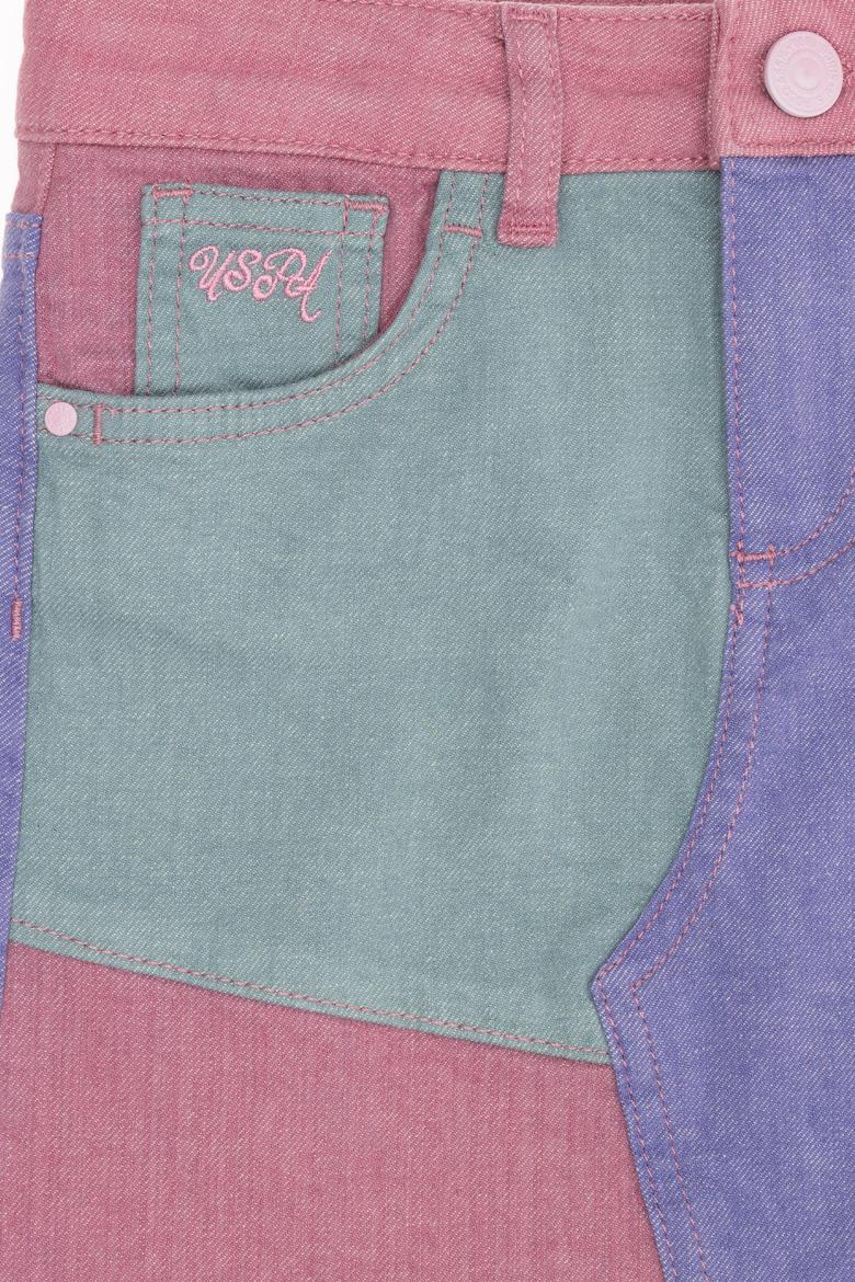 Kız Çocuk Pembe Jean Etek - 50263975008