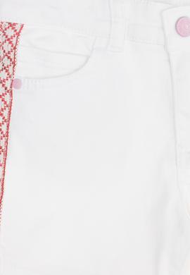 Kız Çocuk Beyaz Dokuma Şort - 50264061005