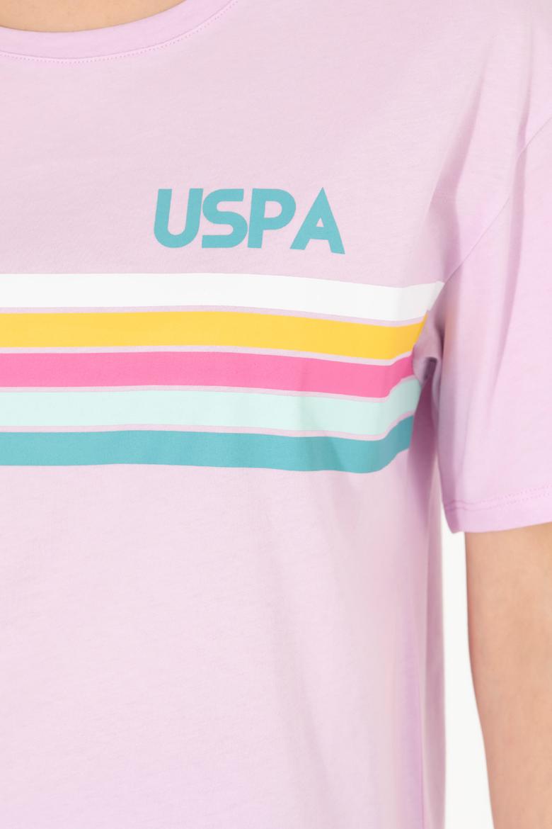 Kadın Manolya Bisiklet Yaka Tişört - 50262947011