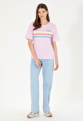 Kadın Manolya Bisiklet Yaka Tişört - 50262947011