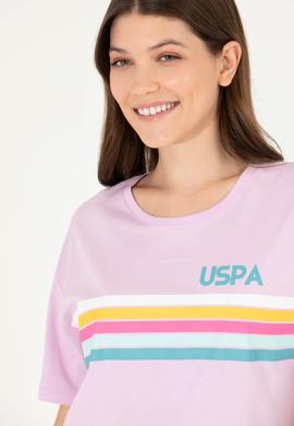 Kadın Manolya Bisiklet Yaka Tişört - 50262947011